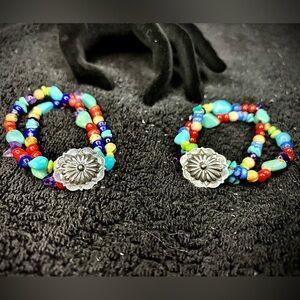 Matching Sterling Silver Beaded Friendship Bracelets – Set of 2 item#0024